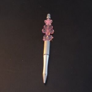 Elegant Silver and Pink Pen